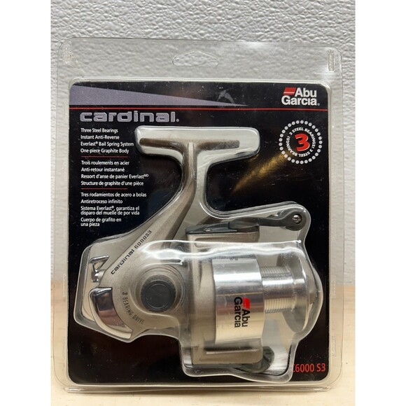 Vtg 1980s Abu Garcia Cardinal 6000 S3 Spinning Fishing Reel 3 Bearings New - Picture 1 of 12